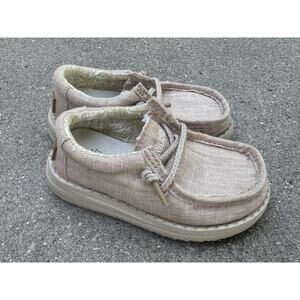 Sandy Tan Hey Dude Toddler Shoes Size 6K Brown - Perfect Condition - Worn Once